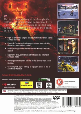 Mortal Kombat - Armageddon box cover back